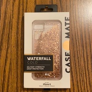 NWT iPhone 6,7,8 waterfall gold casemate case